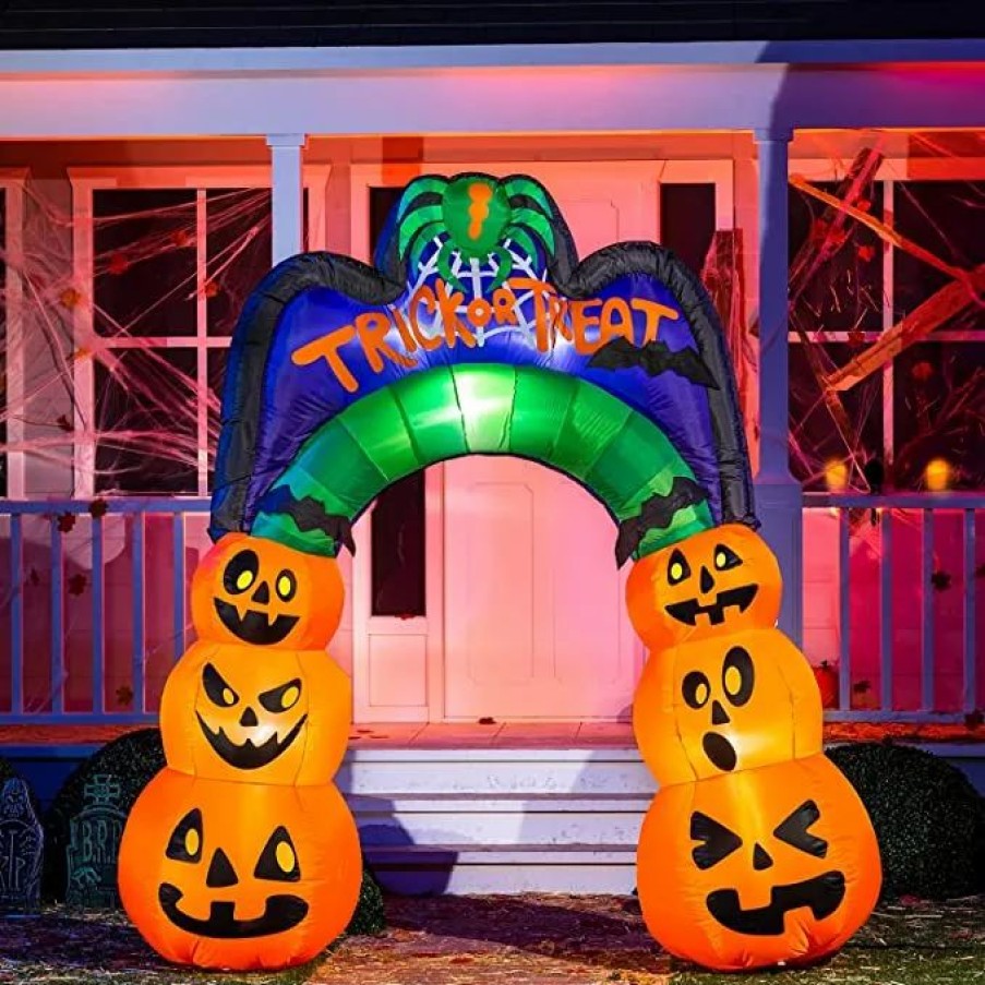 Halloween Inflatables * | Joiedomi 7Ft Halloween Inflatable Pumpkin Arch Halloween Decorations