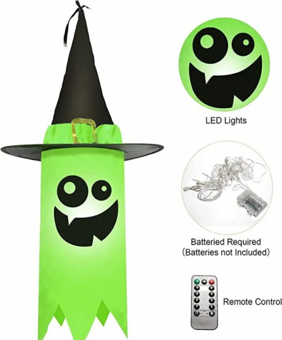 Hanging Decorations * | Joyin 8Pcs Light-Up Hanging Ghost (Remote Control) 24In Halloween Decorations