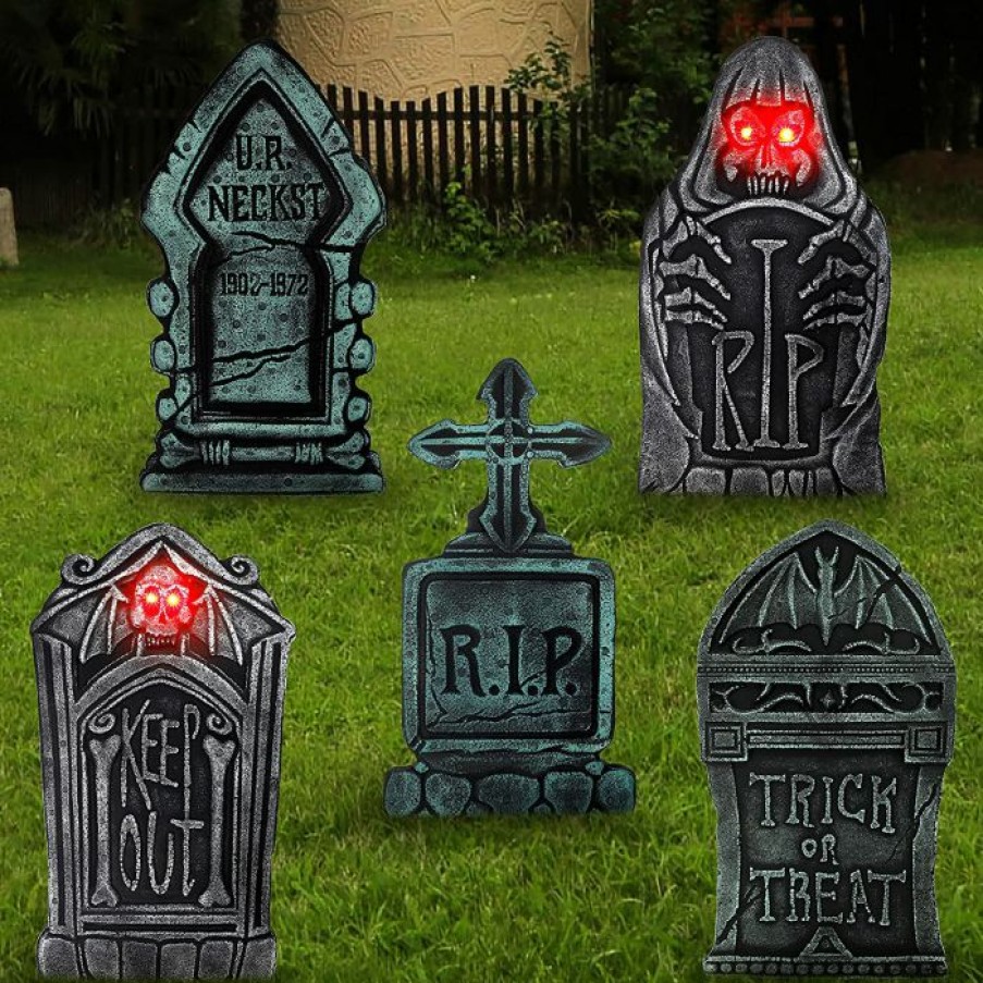 Halloween Outdoor Decor * | Joyin 5Pcs Graveyard Tombstone 16In Halloween Decorations