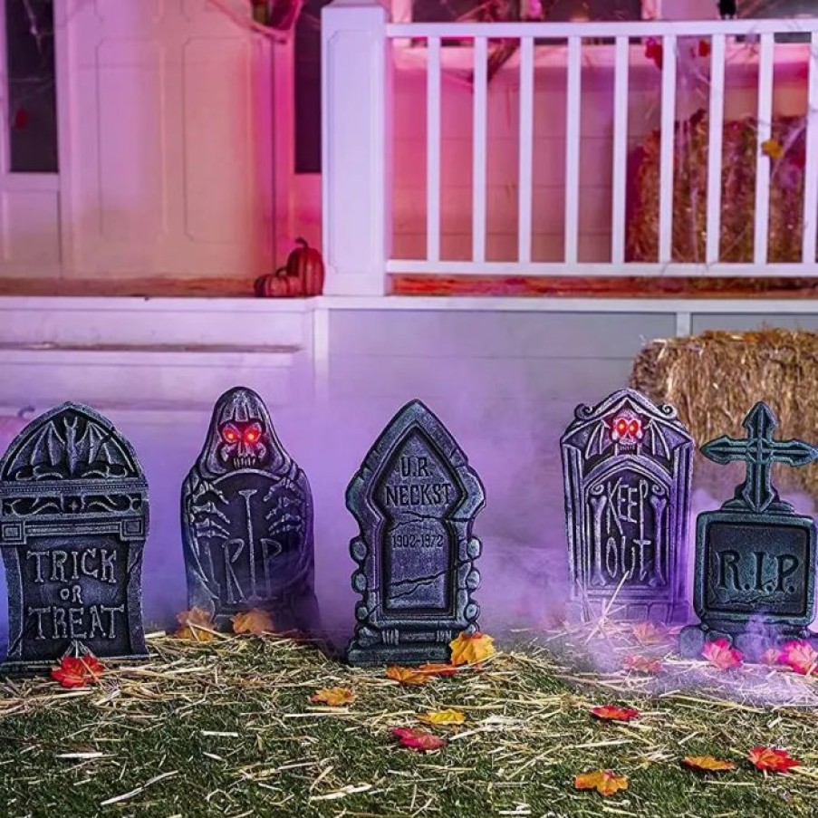 Halloween Outdoor Decor * | Joyin 5Pcs Graveyard Tombstone 16In Halloween Decorations